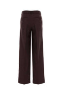 Pt Torino Melange Grape Wool Blend Lorenza Palazzo Pant