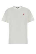 Comme Des Garcons Play White Cotton T Shirt