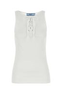 Prada White Cotton Tank Top