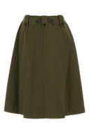 Prada Army Green Cotton Skirt