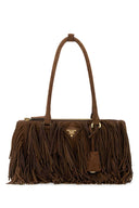 Prada Brown Skulderveske i semsket skinn