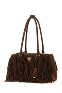 Prada Brown Skulderveske i semsket skinn