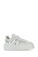 Hogan White Nappa Leather H Stripes joggesko