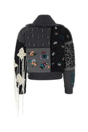 Alanui Embroidered Wool Midnight In Manhattan Cardigan