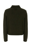 Miu Miu Bottle Green Wool Cardigan