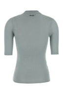 Miu Miu Powder Blue Silk Top