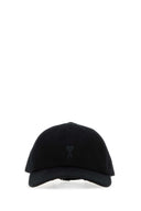 Ami Black Cotton Baseball Cap