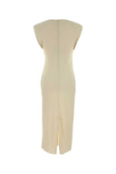 Ami Cream Stretch Viscose Dress