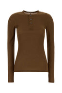 Ami Brown Lyocell T Shirt
