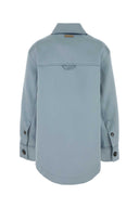 Ami Light Blue Stretch Polyester Jacket