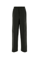 Ami Hose mit weitem Bein aus anthrazitfarbener Wolle