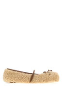 Ballerines en peau de mouton beiges Gucci