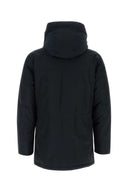 Woolrich Mitternachtsblaue Daunenjacke aus Baumwollmischung