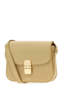 A.P.C. Beige Leather Small Grace Crossbody Bag