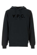A.P.C.ブラック コットン スウェットシャツ
