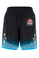 Casablanca trykt sateng bermuda shorts
