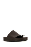 Uma Wang Dark Brown Leather Thong Slippers