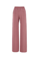 Valentino Garavani Hose mit weitem Bein aus antiker rosa Seide