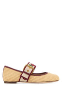 Valentino Garavani Raffia Bribri Ballerinas