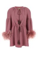 Valentino Garavani Antiqued Pink Crepe Couture Blouse