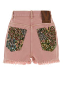 Valentino Garavani Pink Denim Shorts