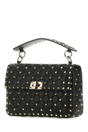 Valentino Garavani Black Nappa Leather Medium Rockstud Spike Handbag