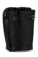 Valentino Garavani Black Leather Antibes Bucket Bag