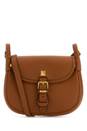 Valentino Garavani Caramel Leather Flaneuse Crossbody Bag