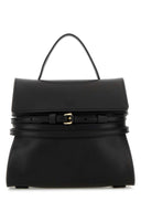 Moschino Black Leather Small Tie Me Handbag