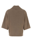 Bottega Veneta Cappuccino Cashmere Blend Polo Shirt