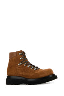 Bottega Veneta Caramel Suede Lug Ankle Boots