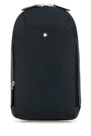 Montblanc Melange Blue Leather Crossbody Bag
