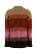 Fendi Multicolor Stretch Mohair Blend Cardigan