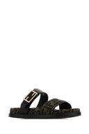 Fendi Embroidered Canvas Fendi Feel Sandals
