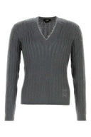 Fendi Mørkegrå Stretch Mohair Blend Genser