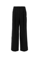 Fendi Black Wool Blend Wide Leg Pant