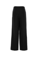 Fendi Black Wool Blend Wide Leg Pant