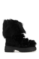 Fendi Black Fur And Suede Apres Chic Boots