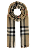 Burberry Embroidered Wool Blend Scarf
