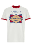 Weißes Baumwoll-T-Shirt von Dsquared