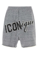 Dsquared Grey Cotton Bermuda Shorts