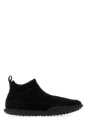 Jil Sander Black Suede Moon Slip Ons