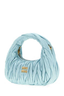 Miu Miu Pastell Lyseblå Satin Mini Wander-veske