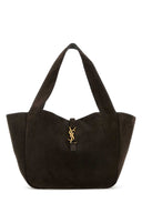 Saint Laurent Brown Suede Leather Le 5 ã  7 Bea Shopping Bag