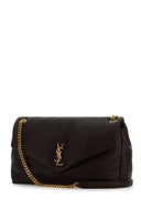 Saint Laurent 다크 브라운 가죽 빅 칼립소 숄더백