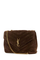Saint Laurent 브라운 스웨이드 라지 루루 숄더백