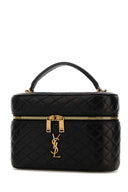 Saint Laurent Black Leather Large Vanity Gaby Handbag