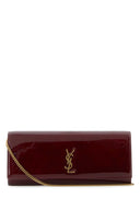 Saint Laurent Burgundy Leather Kate Clutch