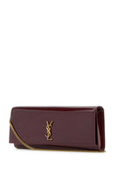 Saint Laurent Burgundy Leather Kate Clutch