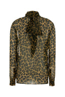 Saint Laurent 프린트 실크 블라우스